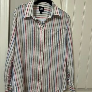 GAP women’s Casual Striped Shirt - Red, Blue, Green  size XS